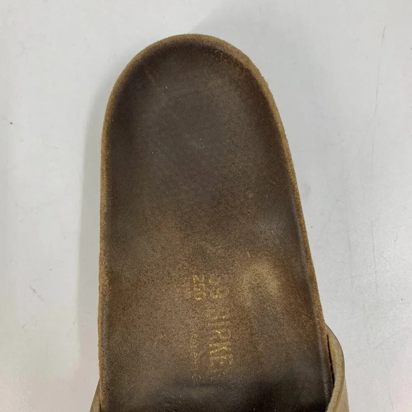 Birkenstock Womens Madrid Sand Color Leather Comfort Single Strap Sandals Sz 7.5 - Picture 13 of 16